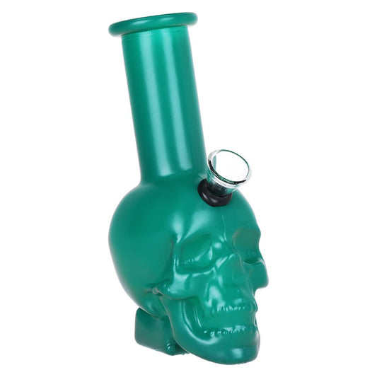 Pastel Skull Glass Water Pipe - 6" / Colors Vary