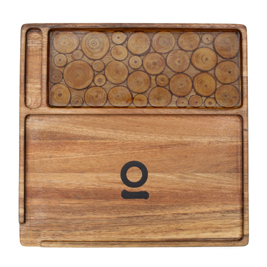 Premium Natural Acacia Wood Tray | 9.5" x 9.5"
