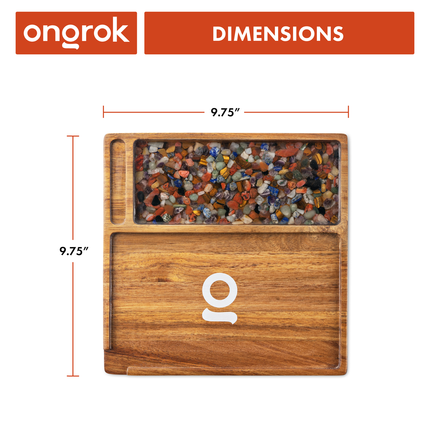 Premium Natural Acacia Wood Tray | 9.5" x 9.5"