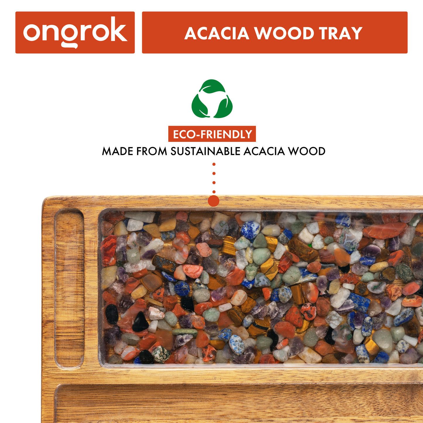 Premium Natural Acacia Wood Tray | 9.5" x 9.5"