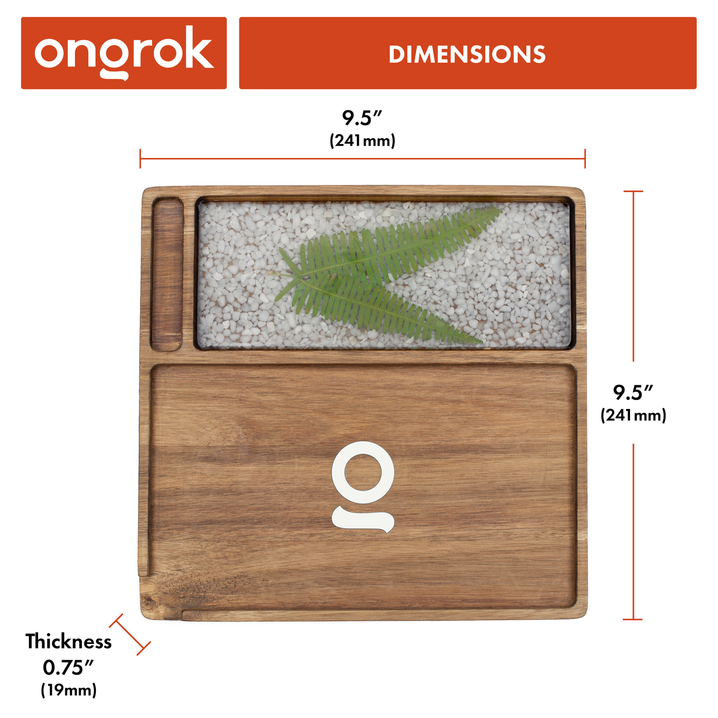 Premium Natural Acacia Wood Tray | 9.5" x 9.5"