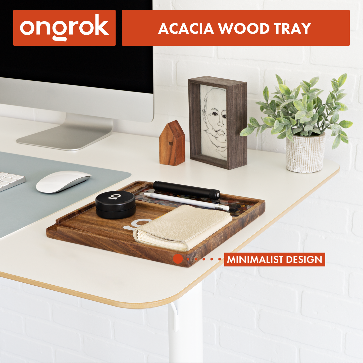 Premium Natural Acacia Wood Tray | 9.5" x 9.5"