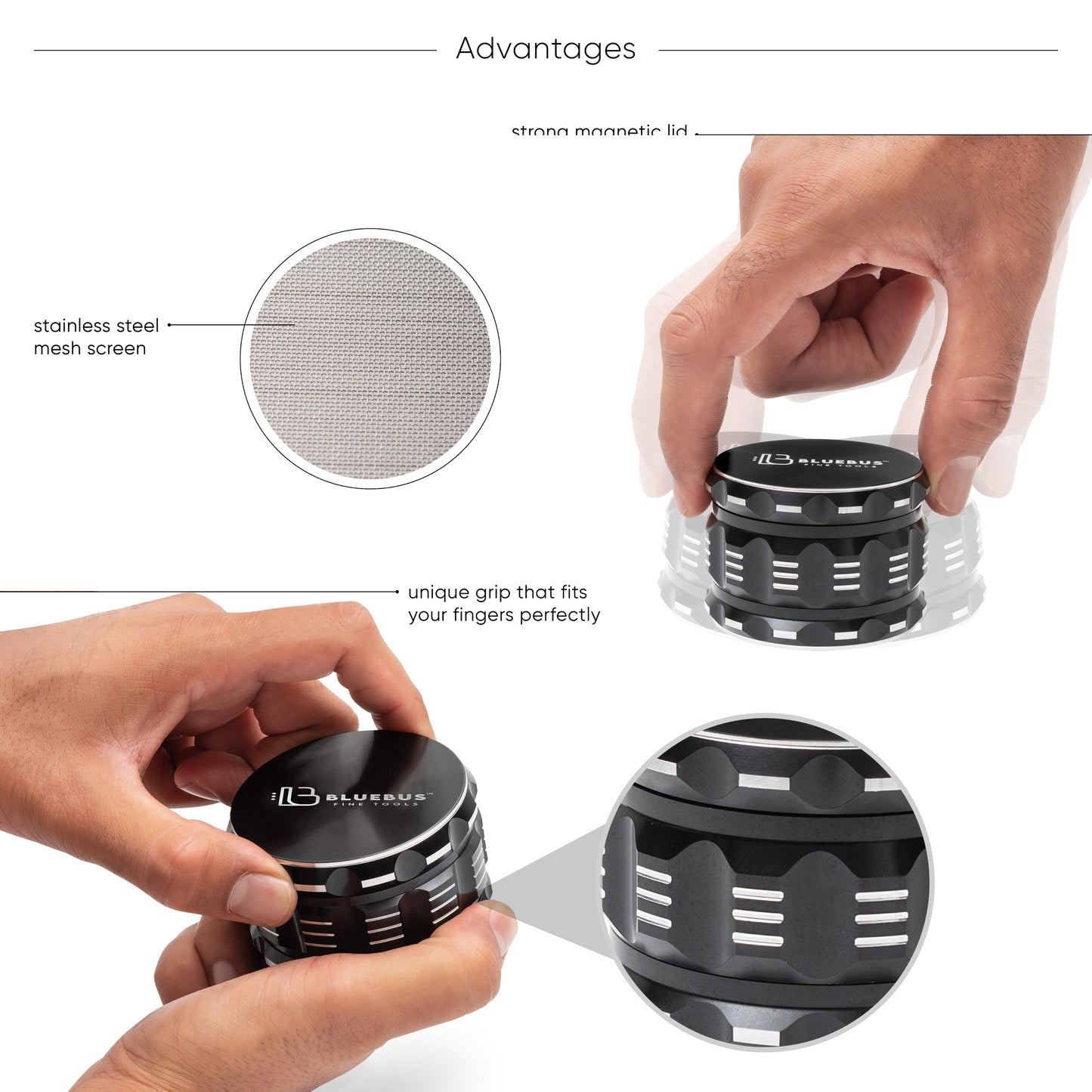 GAC 2.5" Ceramic Herb Grinder