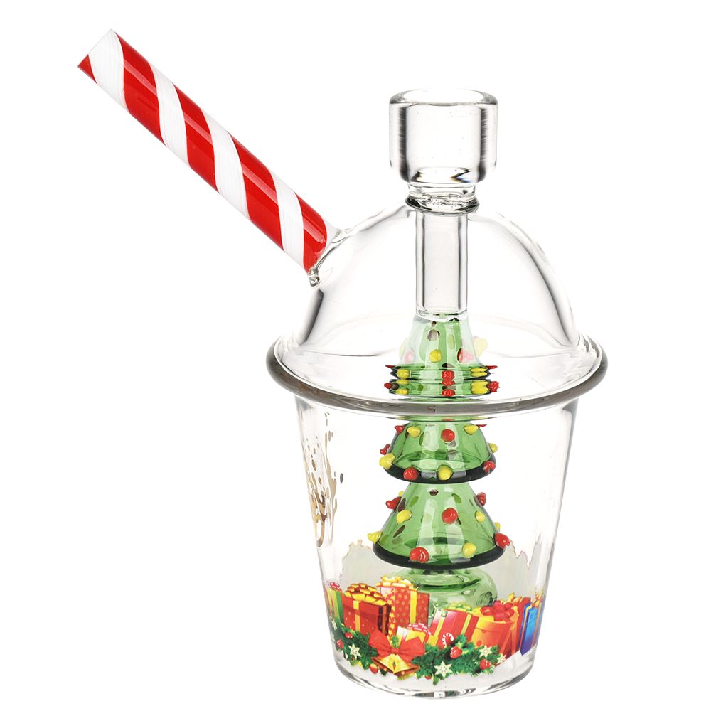 Pulsar Christmas Tree Glass Bubbler Pipe - 6"