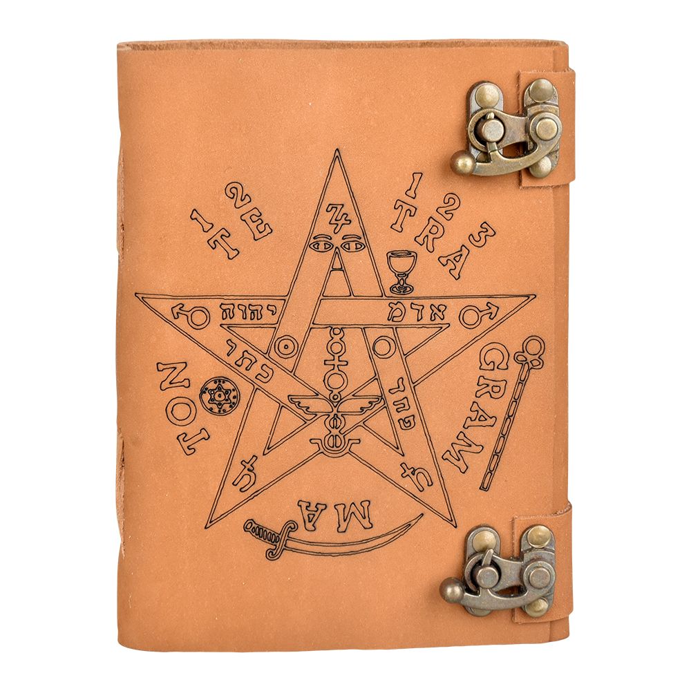 Moth Ouija Board Print Leather Journal - 5"x7"