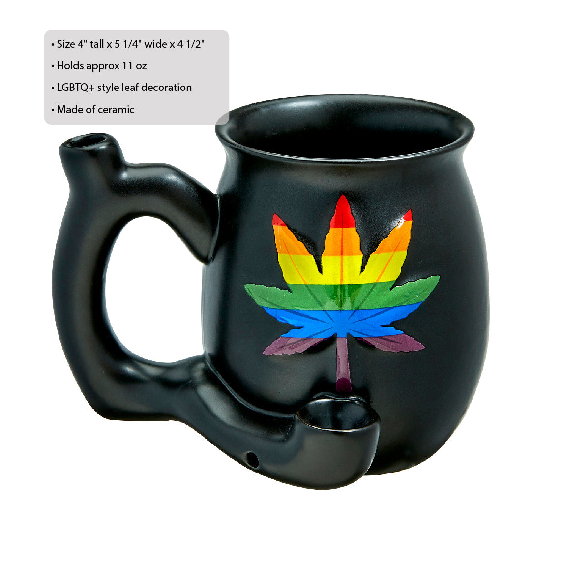 Embossed Rainbow Leaf Mug Pipe