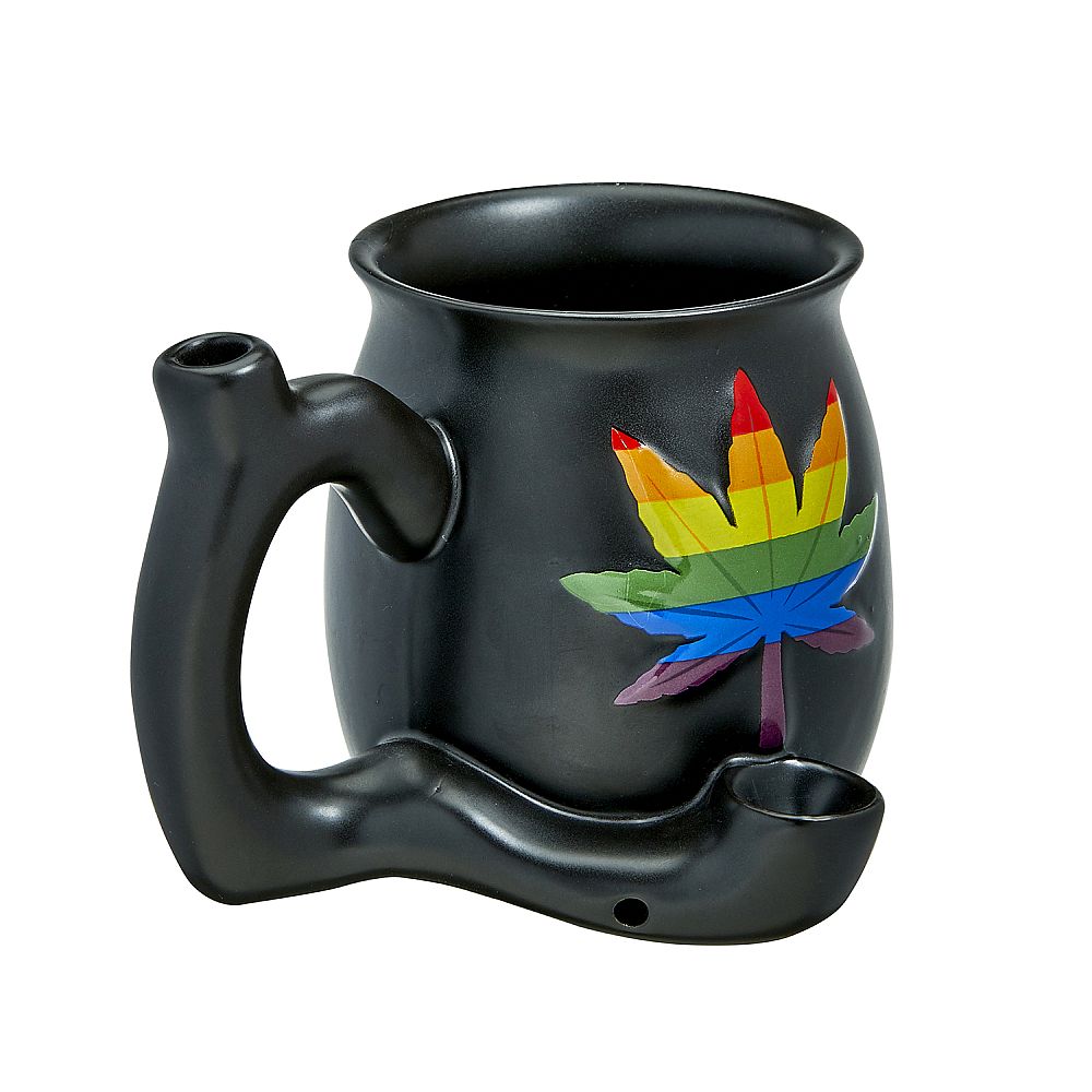 Embossed Rainbow Leaf Mug Pipe