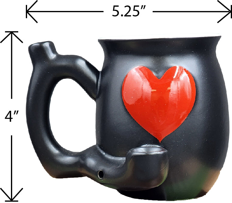 Embossed Red Heart Mug Pipe