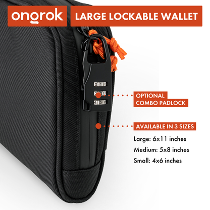 Carbon-lined Wallets with Combination Lock V 2.0