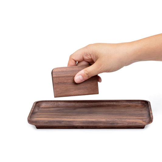 Marley Natural Black Walnut Rolling Tray