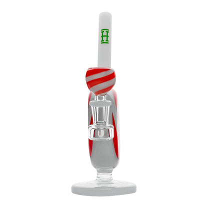 Hemper Jollypop Candy Cane Glass Water Pipe - 6.75" / 14mm