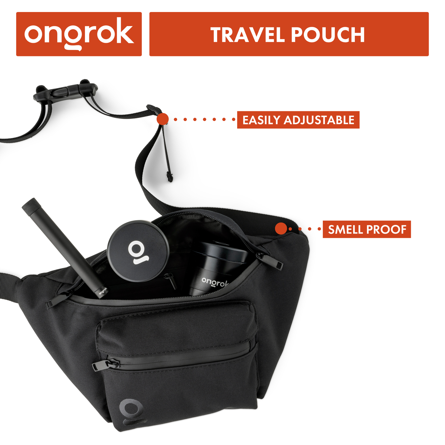 Carbon-lined Fanny Pack/Travel Pouch