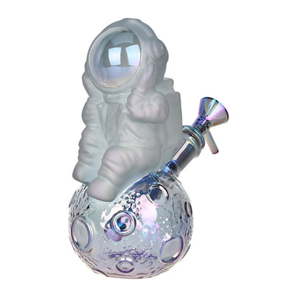 Space Man On The Moon Glass Water Pipe - 6.75" / 14mm F