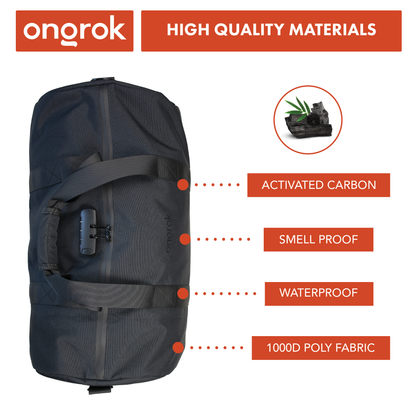 Carbon-lined Smell-Proof Duffle Bag