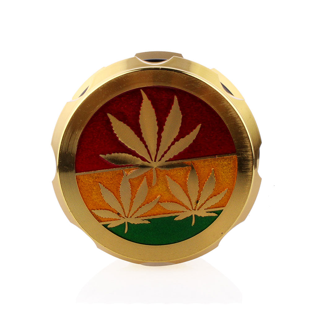 VINTAGE ALUMINUM EMBOSSED HERB GRINDER