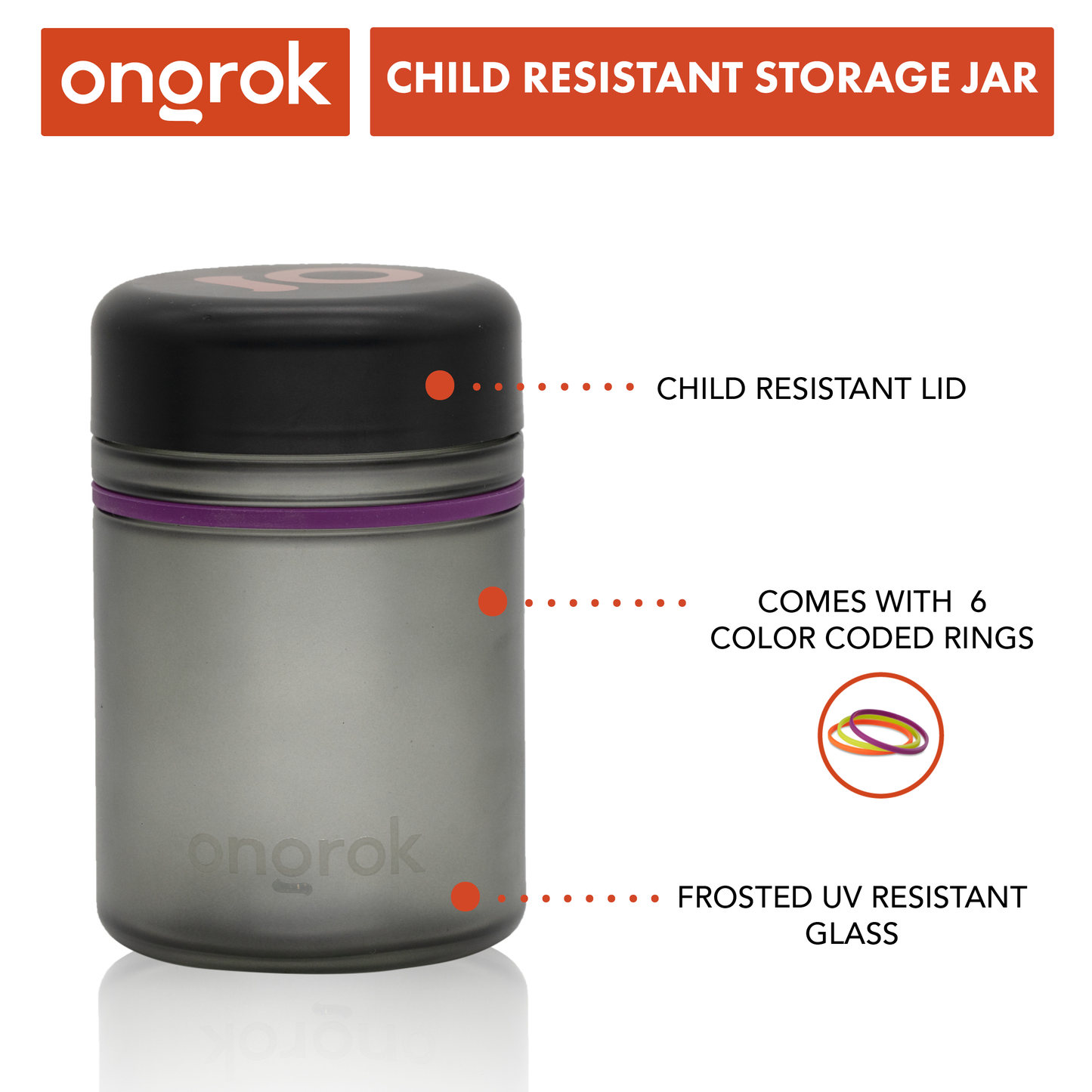 500ml Child Resistant Jars | 2 pack