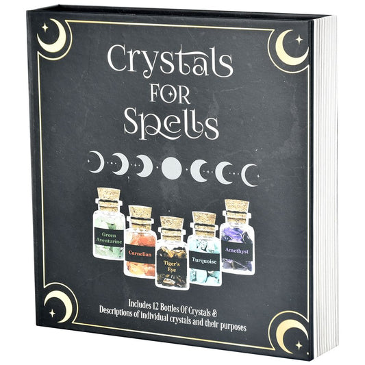 Crystals For Spells Faux Book - 12pc Set