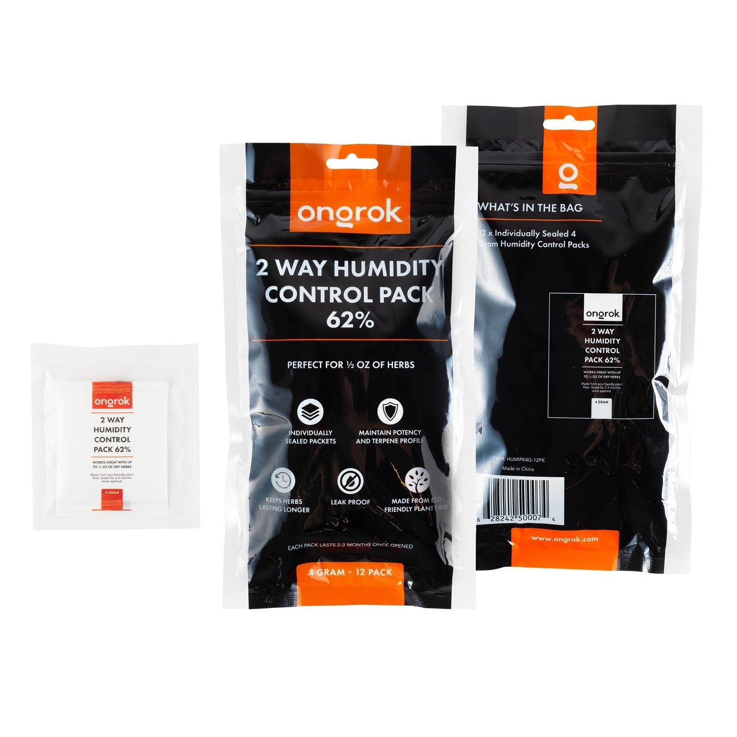 2-Way 62% Humidity Packs | 3 sizes (Small, Medium, Large)