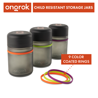 180ml Child Resistant Glass Storage Jar | 3 pack