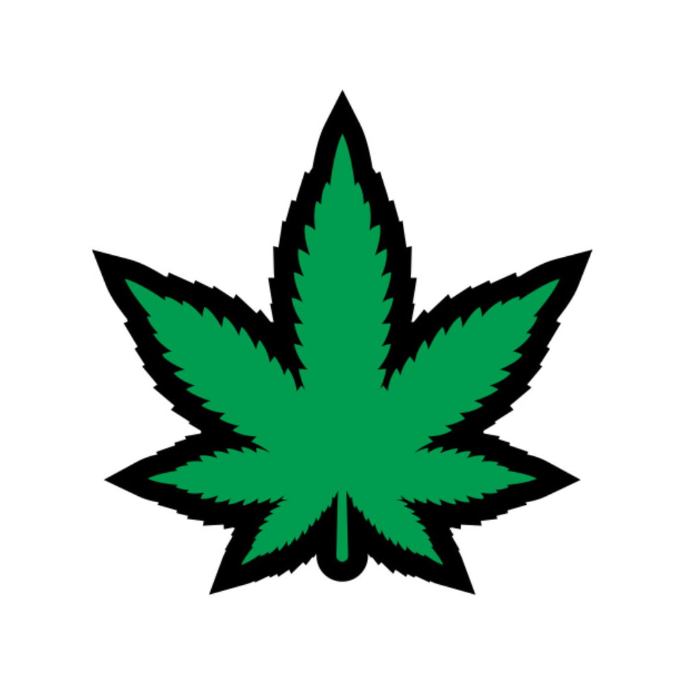 Weed Pin Green Marijuana Leaf