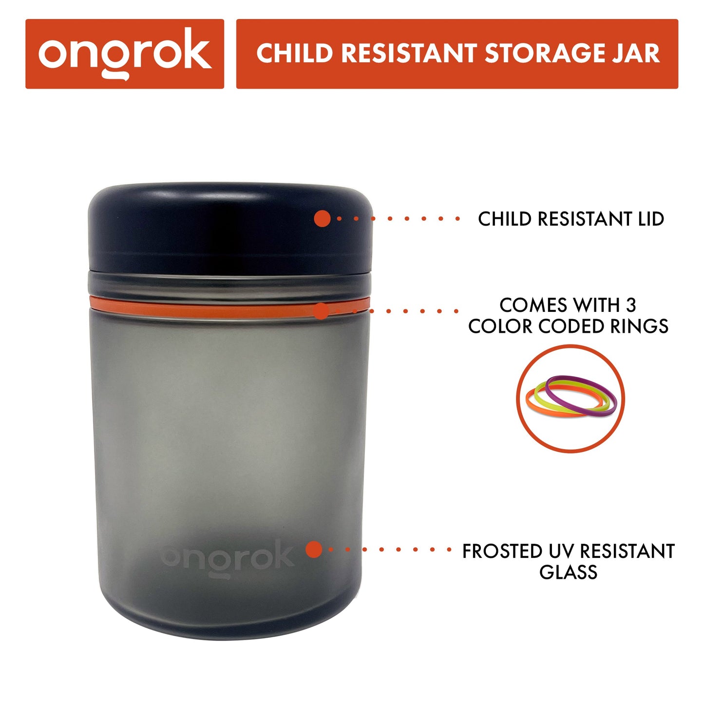 1000ml Child Resistant Storage Jar | 1 pack