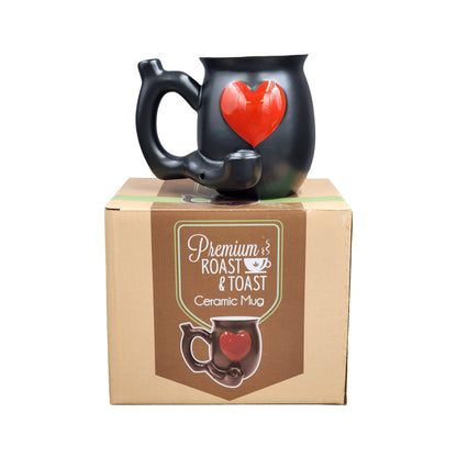 Embossed Red Heart Mug Pipe