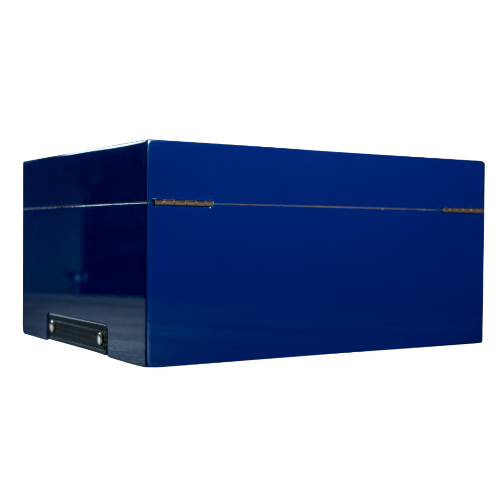 Glass Top Cobalt Blue Humboldt Humidor