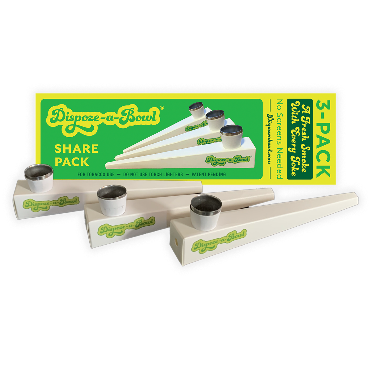 The Dispoze-a-Bowl® 3-Pack: Your Essential On-The-Go Clean Smoke