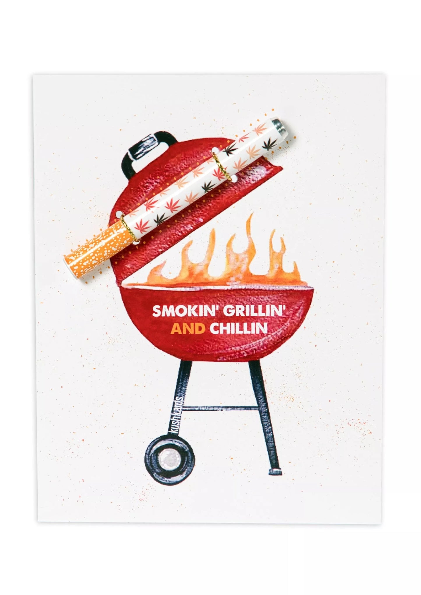 🔥 Smokin, Grillin, Chillin Cannabis Greeting Card