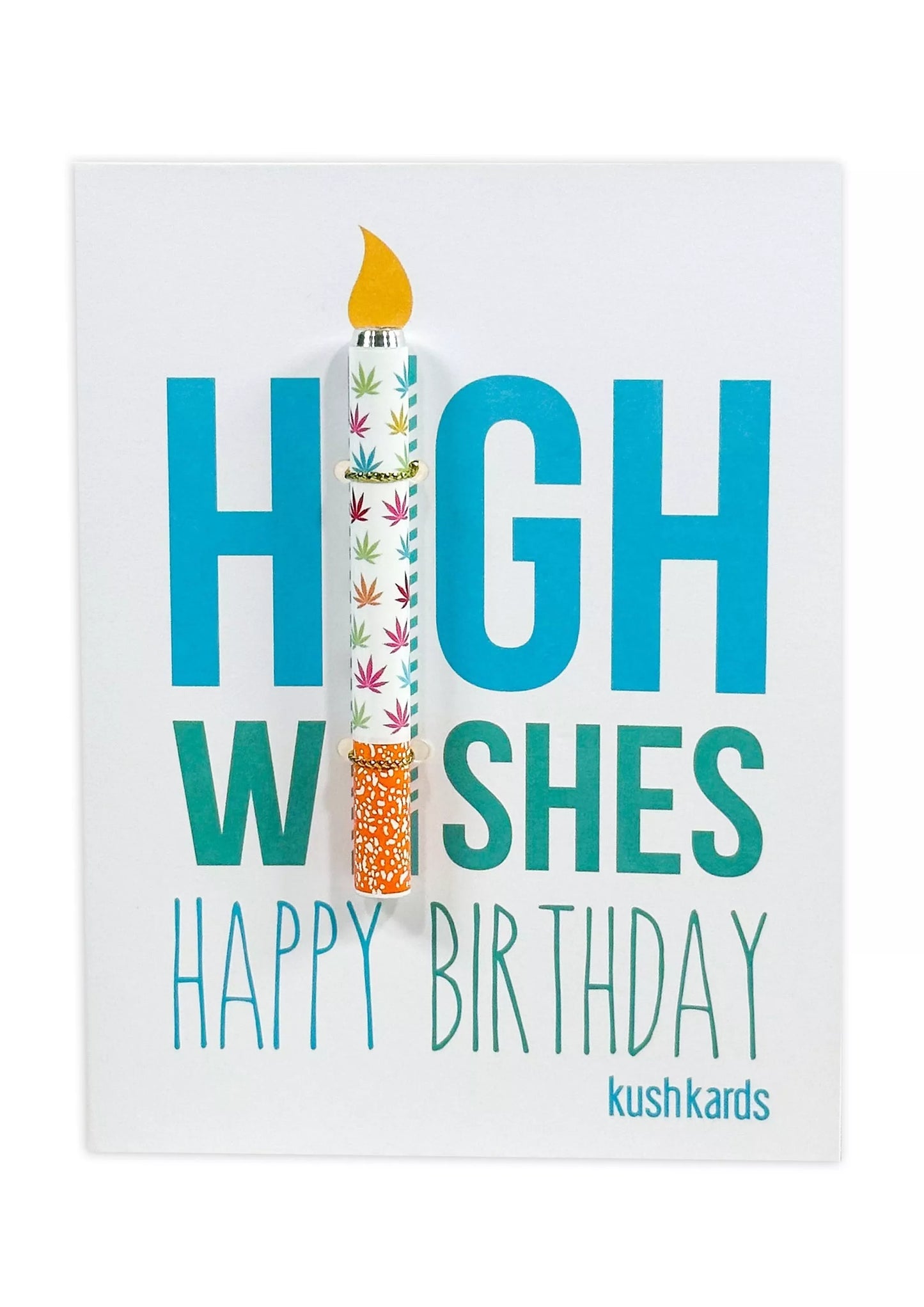 🎉 High Wishes Birthday Cannabis Greeting Card