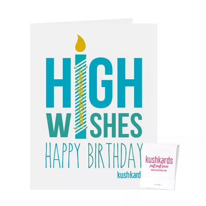 🎉 High Wishes Birthday Cannabis Greeting Card